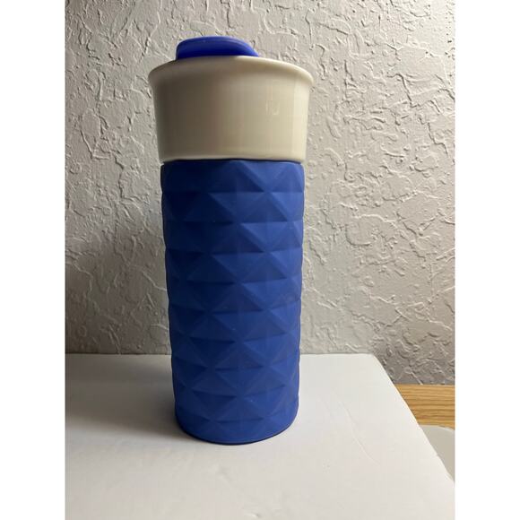 Ello Ogden Ceramic Periwinkle Blue Travel Mug Splash-Resistant Slider Lid - Picture 5 of 10